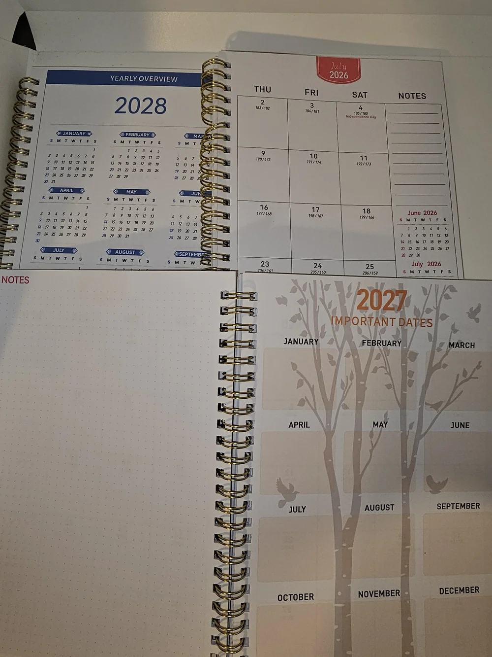2026-2030 Monthly Planner Set Book Themed